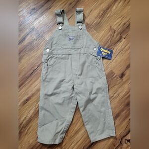 Vintage Oshkosh Khaki,Tan, 100% Cotton Overalls Size 3t,New With Tags, Authentic